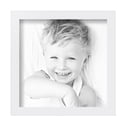 thumbnail image 2 of ArtToFrames 8" x 8" Contemporary White Picture Frame, 8x8 inch White Wood Poster Frame (WOM-4731),  Pack, 2 of 7