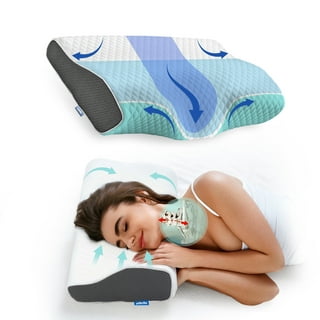 Back Sleeper Training Pillow, Anti Wrinkle Pillow Gel Memory Foam