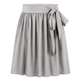 thumbnail image 2 of XIAONU Women's Tie Wrap Skirt High Waist Pleated A Line Midi Casual Bottoms, 2 of 6