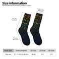 thumbnail image 2 of Haiem Luxury golden sparkle Pattern Crew Socks – Soft & Durable Moisture-wicking Socks, Stay-Up Fit for Business, Work, and Casual Wear Size 5-11, 2 of 6
