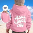 thumbnail image 2 of Toddler Girl Hoodies Trust in the Lord Hoodies Long Sleeve Graphic Sweatshirt Girls Casual Oversize Pullover Top New Year Sweatshirts Boy Clothes 2-3 Years, 2 of 4