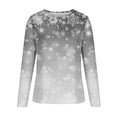 thumbnail image 4 of Économies de Rentrée Scolaire! Aqestyerly Haut de Noël pour Femmes Liquidation Mode T-Shirt Décontracté à Manches Longues Col Rond Imprimé Blouse Tops, 4 of 5