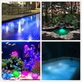 thumbnail image 3 of luces LED sumergibles con control remoto RF, 13 luces LED subacuáticas para piscina, IP68, resistentes al agua, funciona con pilas, para bañera., 3 of 5