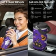 thumbnail image 6 of 30oz Skull Tumbler with Handle and Straw, Halloween Insulated Cup for Women, Leak Proof Travel Coffee Mug Ghost Pumpkin Gift for Spooky Witch Goth Lovers, 6 of 7