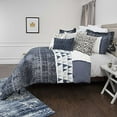 thumbnail image 3 of Rizzy Home Cotton 114"x98" Indigo Geometric Bedding, 3 of 7