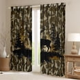 thumbnail image 2 of Castle Fairy Deer Black Out Curtains,Abstract Camouflage Curtains Pack of 2 (42x63 Each), 2 of 6