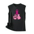 thumbnail image 5 of IROINNID Deals Breast Cancer Tank for Women Breast Cancer Awareness Loose Sleeveless Printed Ladies Round Neck Blouses Tops T-Shirt,Black, 5 of 5