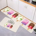 thumbnail image 3 of Kitchen Rugs and Mats,Summer Fruit Popsicle Ice Cream 2 Piece Anti Fatigue Area Runner Rug Set Comfort Standing Floor Mat,Retro Linen Non Slip Absorbent Doormats for Laundry/Bathroom/Bedroom, 3 of 6