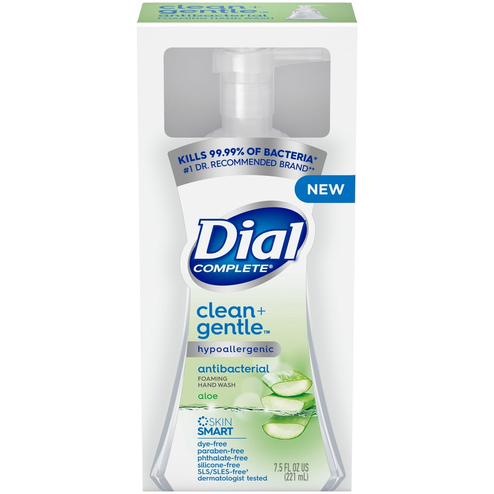 Dial Complete Clean + Gentle Antibacterial Foaming Hand Wash, Aloe, 7.5