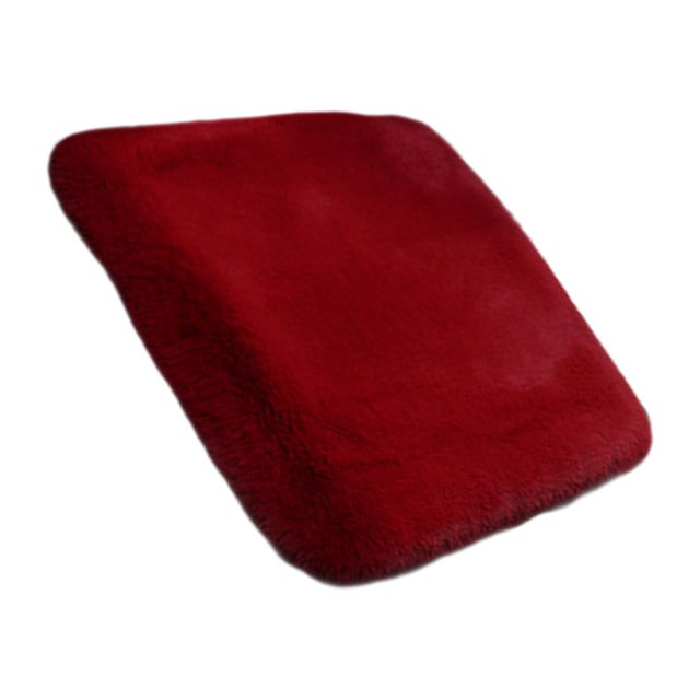 Sidaley Cojín para asiento de automóvil - Felpa universal de imitación de parte inferior antideslizante artesanal exquisita respetuosa con Ventana automotriz Vino rojo