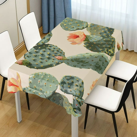 Ryvnso Cactus Green Rectangle Table Cloth Tablecover Dinning Tablecloth 54"x72"