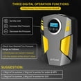 thumbnail image 2 of Tire Inflator Portable Air Compressor Car Tire Pump with 3 Nozzle Adaptors and Digital LED Light DC 12V Electric Car Air Pump for Car Tires and Other Inflatables, 2 of 2