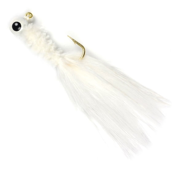 Berkley Johnson 1/16 oz Beetle Bou Marabou Jig, Chartreuse/Chartreuse/White