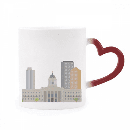 

Canada Landmark and City Buildings Fashion Heat Sensitive Mug Red Color Changing Stoneware Cup