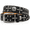 Black skeleton, variant on Y2K Studded Belt for Men Women, Snake-Texture Punk Goth Belt with 3D Skull Spider Wolf Hardware, Double-Row Rivet Waist Belt for Concert Festival Streetwear, 6 Styles & 3 Sizes