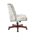thumbnail image 4 of Linon Draper Wood Upholstered Office Chair in Beige Cow Print, 4 of 10