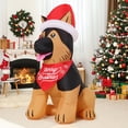 thumbnail image 3 of GOOSH Christmas Inflatables 5 FT Shepherd Inflatable with LED Lights, German Shepherd Blow Up Inflatable Christmas Dog with Santa Hat & Scarf, Outdoor Christmas Decorations for Xmas Holiday Party, 3 of 6