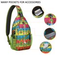 thumbnail image 2 of Rustic Home Decor Inspired Sling Backpack for Students, Lightweight Geometric Boho Crossbody for Daily Commuting, 2 of 6