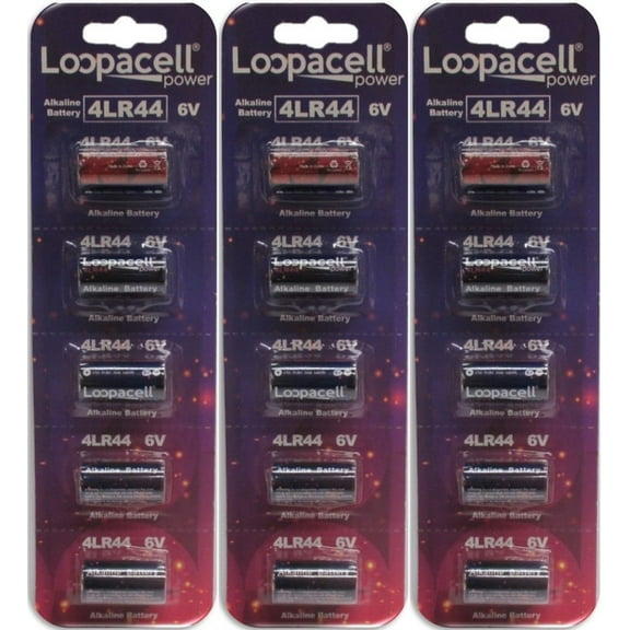 Loopacell 15 Alkaline Battery 6V A544 4LR44 PX28A