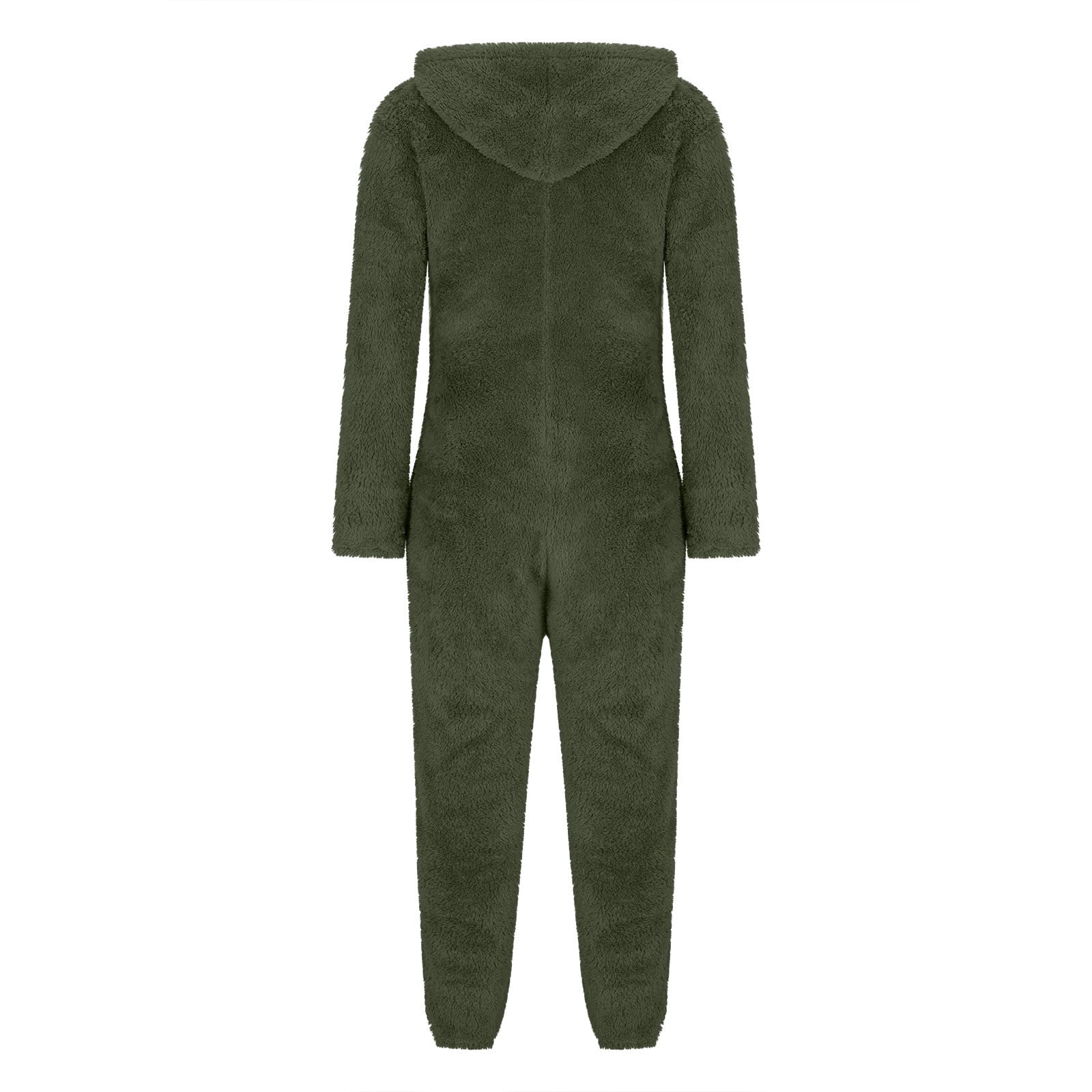 Jsaierl Womens Fleece Onesies Pajamas Jumpsuit Warm Sherpa Romper Sleepwear One Piece Zipper Hooded Playsuit Loungewear Christmas Pajamas