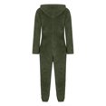 thumbnail image 6 of Awdenio Jumpsuits for Women Fuzzy Onesie Hooded Solid Pajamas Zipper Long Sleeve Plush Romper, 6 of 7