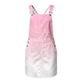 thumbnail image 3 of Curuila Toddler Girls Suspender Dress With Pocket Gradient Square Neck Sleeveless Summer Soft Comfortable Dresses Pink Size 12-13 Years, 3 of 7