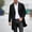 Black, variant on LYSMORA 2026 Men's Double Breasted Mid Length Trench Coat, Adjustable Strap Cuff Slip Pockets Loose Fit Casual Travel Outerwear