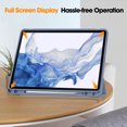 thumbnail image 5 of Dteck Folio Flip Case for Samsung Galaxy Tab S9 11 Inch with Built-in S Pen Holder - Slim Stand Smart Cover with Auto Sleep/Wake Multi-Angle Viewing Protective Case, Purple, 5 of 8