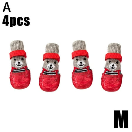 Dog Boots Waterproof Anti-Slip Dog Shoes Medium Dog Boots & Paw Protectors Booties with Reflective Straps for Winter Cold Pavement Snowy Rain Day Z5P6
