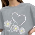 thumbnail image 4 of 2 Piece Teen Girls Summer Outfits Kids Heart Applique Baggy Short Sleeve T-Shirts Flare Pants Trendy Clothes Sets Girl Clothes Graphic, 4 of 4