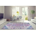 thumbnail image 3 of Ladole Rugs Traditional Classic Pattern Indoor Area Rug - Amazing Colorful Home Decor 5x7 Carpet for Living Room, Bedroom, Dining, Kitchen, and Office - Blue and Multi, 5x8, 5'3" x 7'6" (160cm x 230cm, 3 of 4