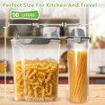 thumbnail image 3 of Rice Storage Container, 10 to 20lb Dry Food Airtight Dispenser, Pet Dog Cat Food Canister, BPA Free Clear Plastic Kitchen and Pantry Organization Bin for Oatmeal, Cereal, Pasta, Flour Grey, 3 of 5