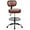 Ember Brown, variant on Drafting Chair with Backrest – Adjustable Foot Rest Rolling Stool with Wheels, PU Leather Swivel Stool for Office Spa Studio Lab Counter Salon Home Work Bar Kitchen Shop(White)
