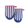 thumbnail image 1 of Kate Spade New York Botanical Stripe Mini manopla para horno, paquete de 2, 5.5 x 8 pulgadas, azul marino/rojo, 1 of 1