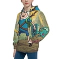 thumbnail image 4 of Adventure Time Youth Sweatshirt Hoodies Fashion Teen Hooded Hoody Pullover Clothes With Pocket For Boys Girls Clothing, 4 of 8