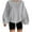 Grey, variant on CONFREE Oversized Sweatshirts For Women Long Sleeve Ladys Sport Sweatshirt Solid Color Soft Spring Fall Clothes Shirts