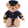 thumbnail image 1 of Lindo piloto de Peluche de capitán de avión de Juguete, Oso Uniforme, muñeco Suave de Juguete de Oso de Peluche, Regalo de cumpleaños para niños, 1 of 3