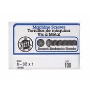Hillman Machine Screws No. 8 - 32 X 1 " Zinc Combination/Phillips/Slotted Round Head Box 100