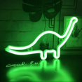 thumbnail image 5 of Letrero de luz de neón, lámpara de decoración de dinosaurio, luces de noche LED de mesa operadas por batería o USB para dormitorio de niñas, sala de estar, Navidad, 5 of 5