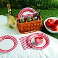 thumbnail image 6 of Red Gingham Luncheon Paper Napkins, Country, Western-Themed Birthday, 4th of July, Picnic, Backyard BBQ,  48 Pieces, 6.5", 6 of 6