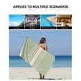 thumbnail image 5 of Sage Green Beige Striped Towel Set of 3, Soft Microfiber Bath Towels, Hand Towel, Washcloths, Modern Farmhouse Retro Lines Quick-Dry Absorbent Towels for Bathroom Kitchen Hotel Beach Gym Spa, 5 of 7