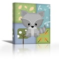 thumbnail image 1 of Woodland Raccoon Patchwork - Contemporary Fine Art Giclee on Canvas Gallery Wrap - wall décor - Art painting - 20 x 24 Inch - Ready to Hang, 1 of 2