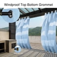 thumbnail image 3 of Pro Space 50" x 108" Indoor/Outdoor Curtains Grommet Curtain on Top and Bottom (1 panel - Blue), 3 of 8