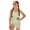 Clover Print, variant on Paw Print Pattern Girls One Piece Swimsuit, Spandex Material Quick Dry Adjustable Straps Girls One Piece Swimsuits for Summer, 9-10 Years Old