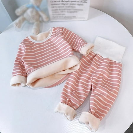 

Children Pajamas Toddler Clothing Set Kids Striped Print Sleepwear Autumn Thick Cotton Nightwear Boys Girls Pyjamas Pijamas Set