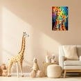 thumbnail image 2 of ZHONGYUTONG Giraffe Family Canvas Wall Art Colorful Animal Painting Prints Funny Giraffe Abstract Posters Wall Decor for Nursery Baby Room Framed (12.00" x 18.00"), 2 of 6