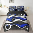 thumbnail image 2 of Erosebridal Geometric Circle Bedding Queen Size,Stripes Lines Comforter Sets with Sheets,Super Cozy Reversible Bedding Sets Queen Size,Abstract Decoration,7 Pieces, 2 of 5