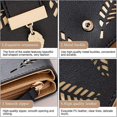 thumbnail image 3 of Cartera para mujer, pequeño monedero femenino de cuero plegable con, 3 of 5