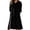 Black, variant on Women Nightgowns Hooded Long Sleeve Kangaroo Pocket Adjustable Tie Hood Mid Calf Length Relaxed Fit Pullover for Cold Evenings and Weekends