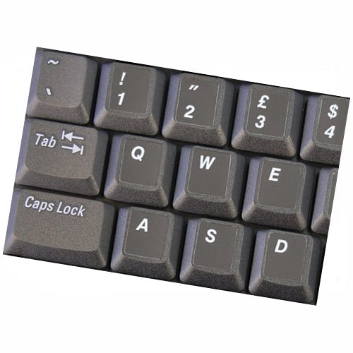 HQRP UK US Laminated Keyboard Yellow Letters Stickers Black Background PC Laptop 